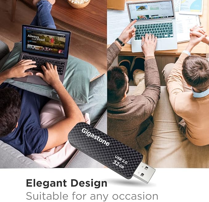 GIGASTONE V30 32GB USB 2.0 Flash Drive, Retractable Sliding Design Pen Drive - Image 2