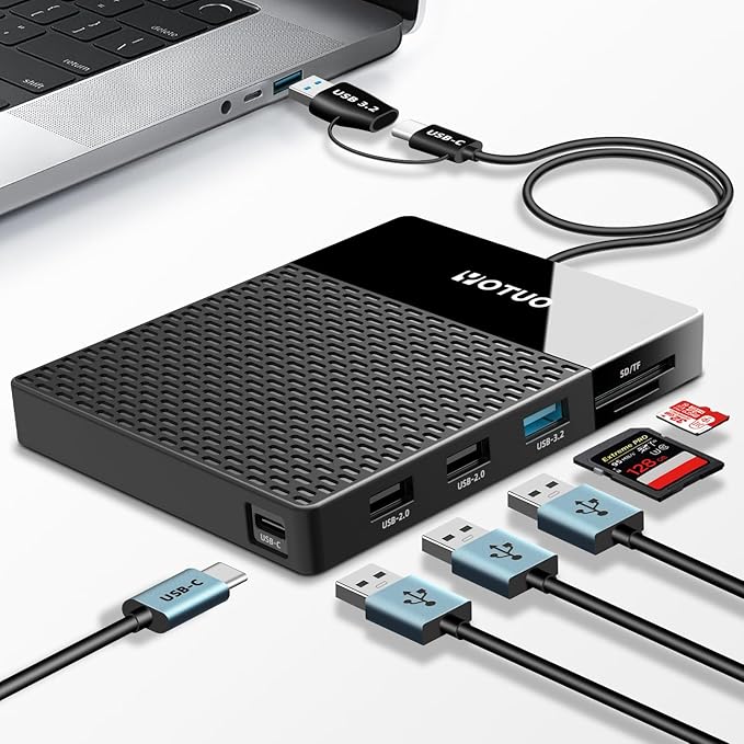 2TB Docking Station External Hard Drive Storage, USB-C Hub + HDD 7-in-1 by YOTUO