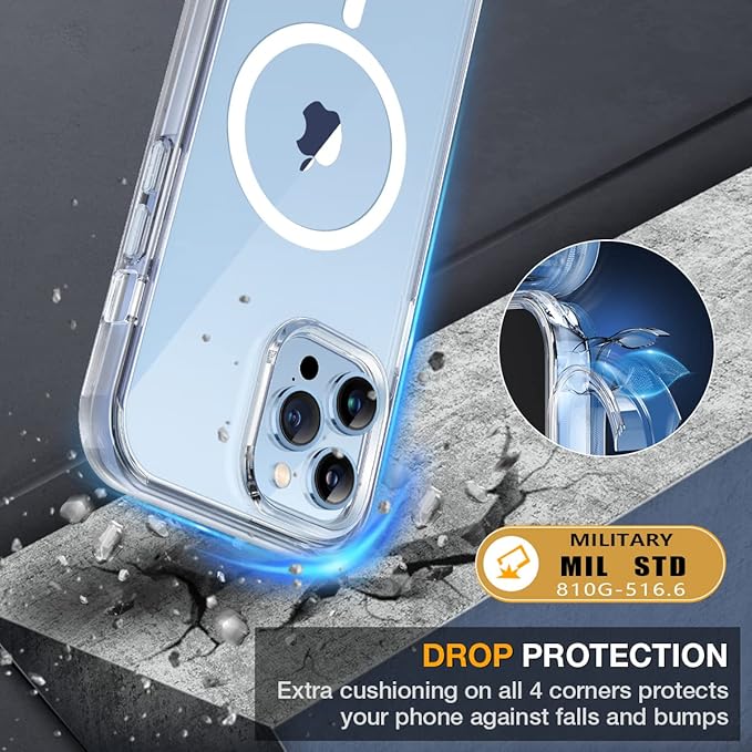 Miracase Magnetic for iPhone 13 Pro Max Case 6.7 inch, Upgrade Full-Body Clear - Image 4