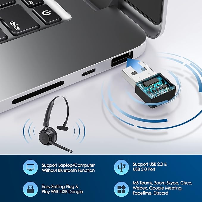 Bluetooth Headset, Wireless Headphone - Image 4