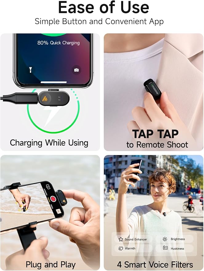 MAONO Wave T1 Mini Wireless Lavalier Microphone - Image 8