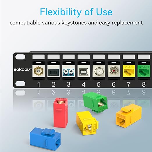 24 Port Blank Keystone Patch Panel - Image 4