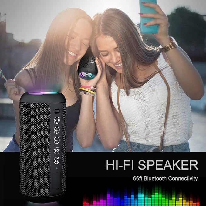 Ortizan Portable Bluetooth Speaker: IPX7 Waterproof, 24W Loud Sound, Deep Bass - Image 6