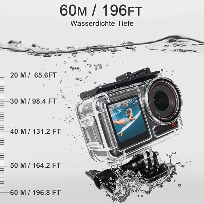 OKFUN 50M/164FT Waterproof Housing Case Compatible - Image 3