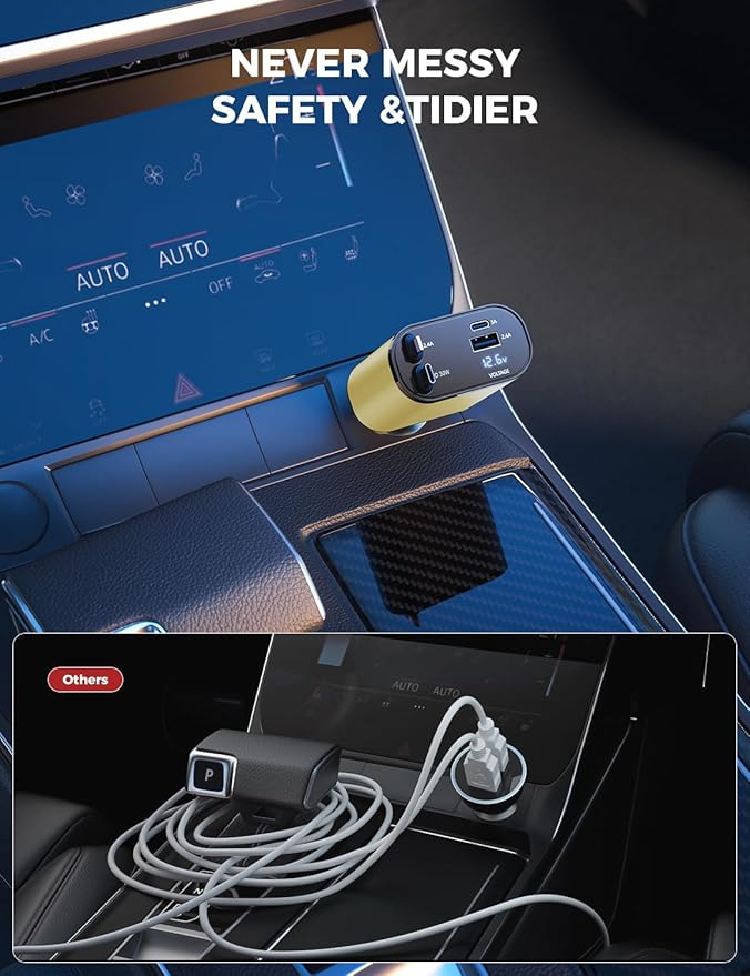 【Upgraded】 SUPERONE Retractable Car Charger 4 in 1, Fast Car Phone Charger - Image 7