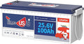 24V 100Ah LiFePO4 Battery, 2.56kWh Lithium Battery, Built-in 100A BMS, 10-Year by Timeusb