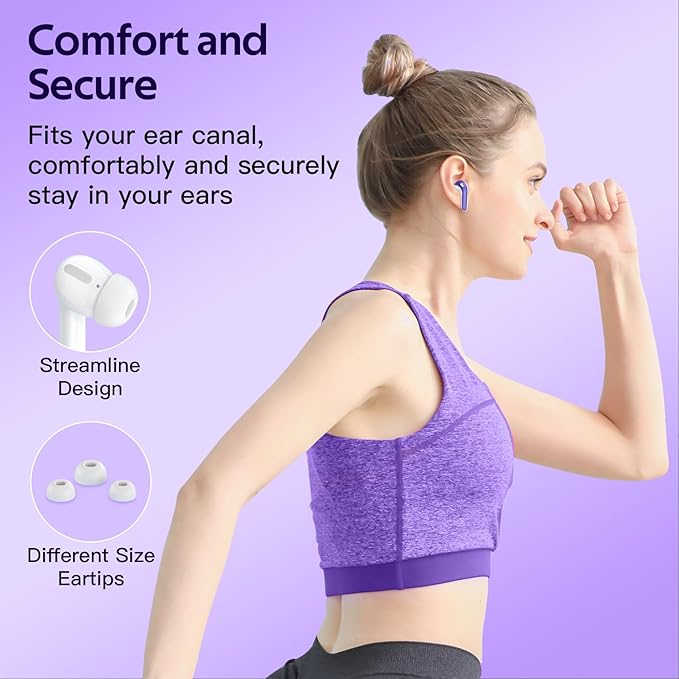 TAGRY Bluetooth Headphones True Wireless Earbuds 60H Playback LED Power Display - Image 7