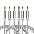 3.5mm Nylon Braided Stereo Audio Cable, 4.9ft/1.5m Male to Male Aux Cord Audio by Faoyliye