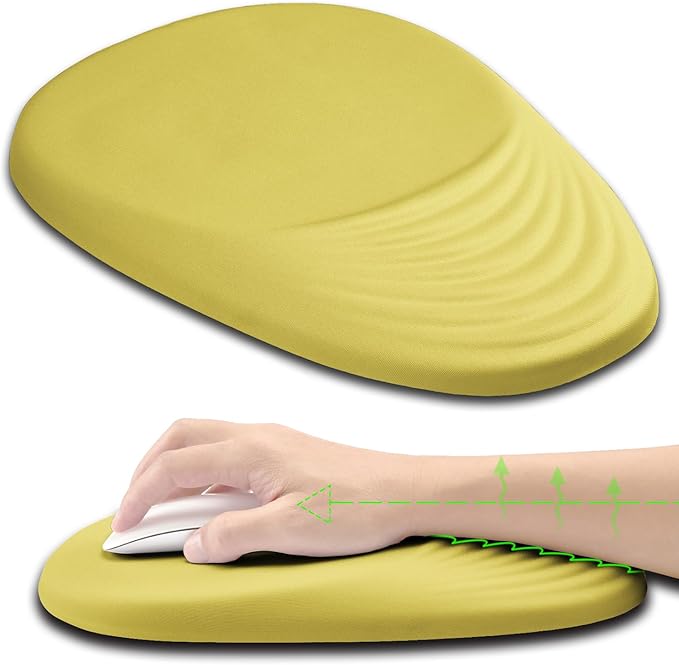 Ergonomic Mouse Pad Wrist Support, Foam Massage Design & Non-Slip PU Base by Armanza