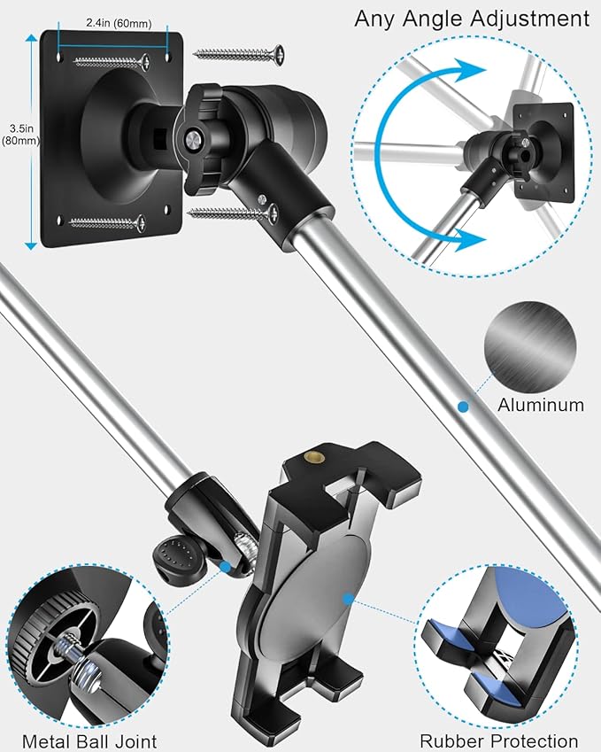 Tablet Wall Mount, 360 Degree Angle Adjustable - Image 6