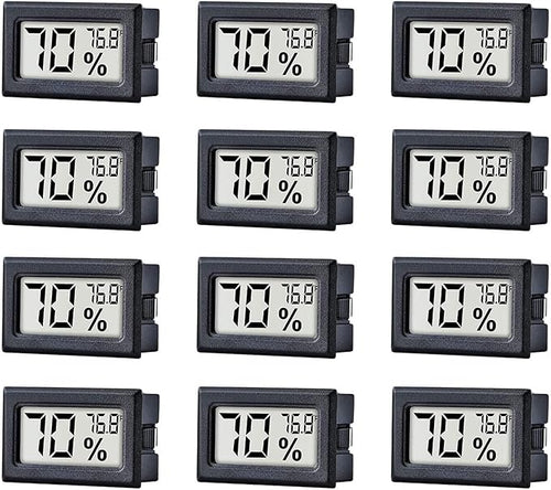 12 Pack Pgzsy Mini Small Digital Electronic Temperature Humidity Meters Gauge by Pgzsy
