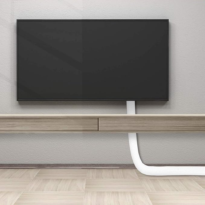 20ft - 4/5 inch White Cable Sleeve, Cable Organizer - Image 7