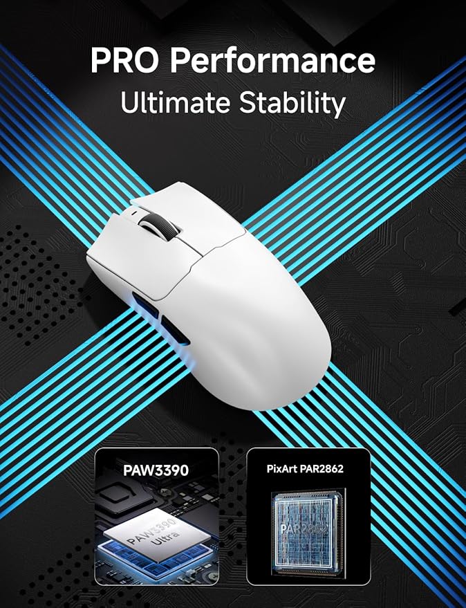 S9 Pro Wireless Gaming Mouse, 59G Ergonomic Computer Mouse, Triple Modes - Image 4