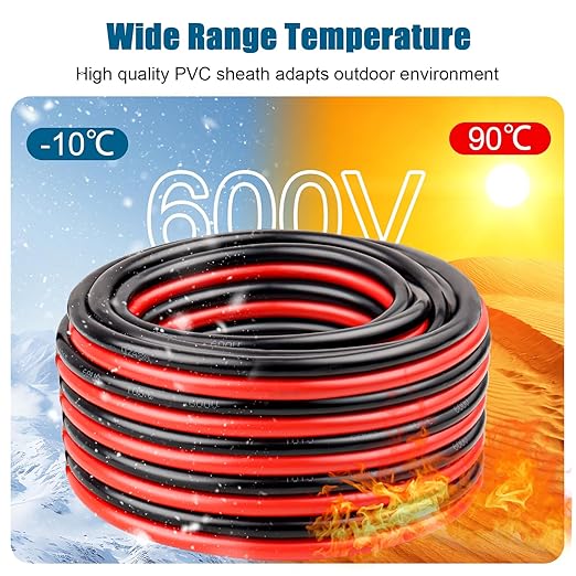 6 Gauge Wire 2 Conductors Copper Wire, 6 AWG Battery Cable Oxygen Free Copper - Image 3