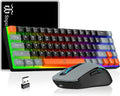 Snpurdiri 60% Wireless Gaming Keyboard and Mouse Combo, Rainbow Backlit by Snpurdiri