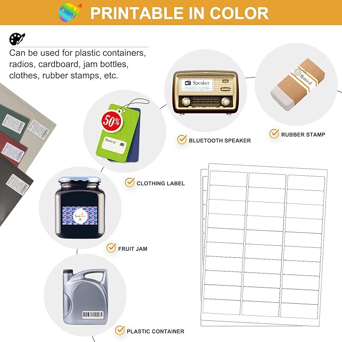 1" x 2-5/8" Address Labels 3000 Labels Sticker Paper - Image 5