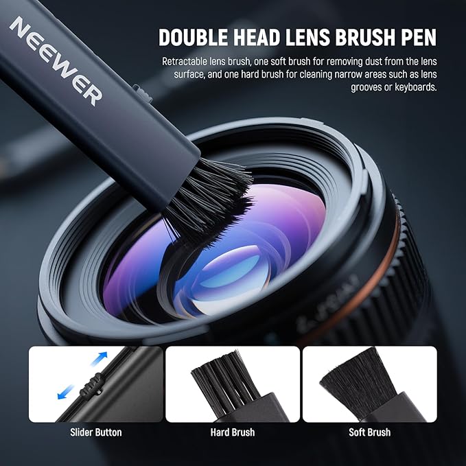 NEEWER 16 in 1 Camera Lens Cleaning Kit, 1x Brush + 1x Air Blower + 1x Cleaning - Image 3