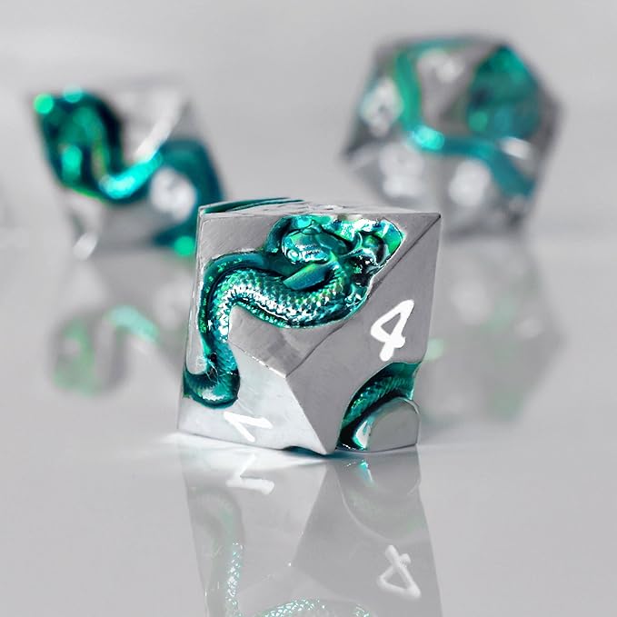 RULE DICE Serpent's Cunning Metal DND Dice Set - Image 5