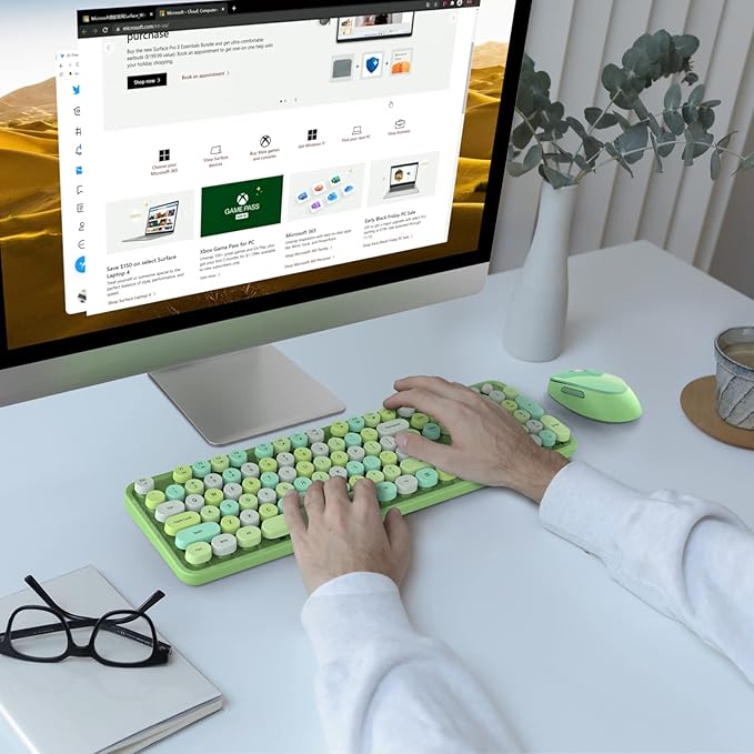 KNOWSQT Wireless Keyboard and Mouse Combo, - Image 6