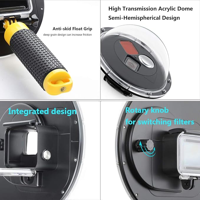Dome Port Lens for GoPro Hero 5 6 7 Black Hero, Dome Port - Image 7