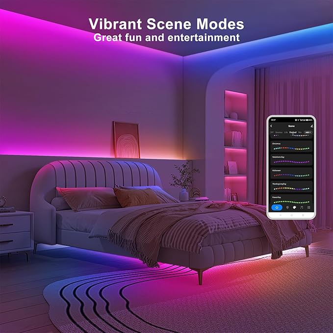 16.4ft Bluetooth RGB+IC COB Led Strip Light - Image 7