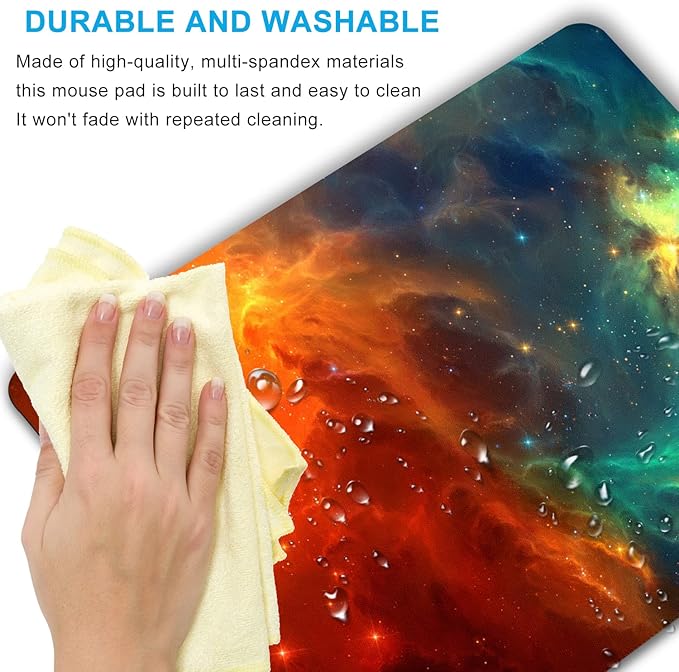 Galaxy Mouse pad, Non-Slip Washable Small Mouse mat 9.5 X 7.9 inch - Image 5