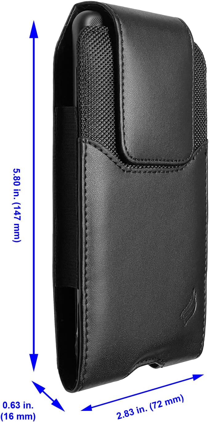 Leather Cell Phone Holster for Cricket Debut, AT&T Radiant Core, Calypso 2 - Image 2