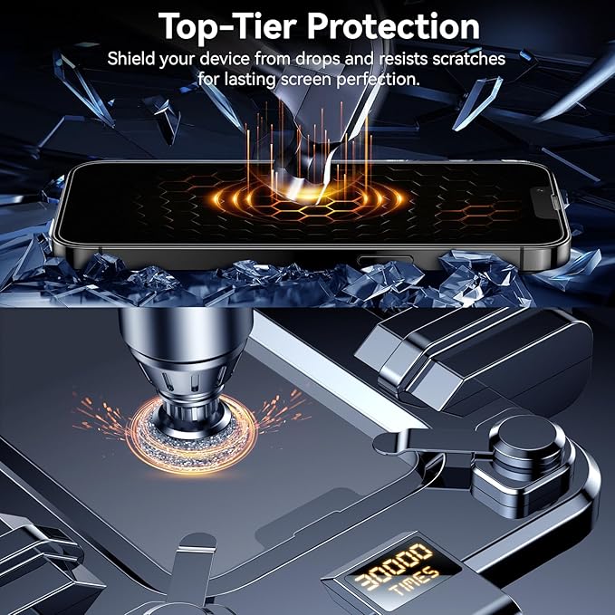 Esanik for iPhone 16e/14/13Pro/13 Matte Glass Screen Protector Anti-Glare & - Image 5