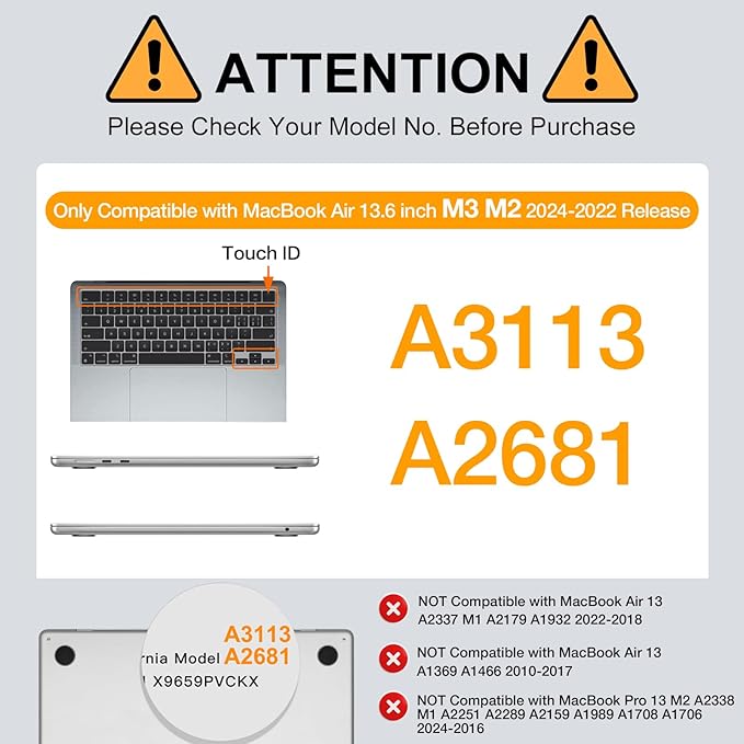 MOSISO Compatible with MacBook Air 13 inch Case 2025 2024 2023 2022 M4 A3240 M3 - Image 2