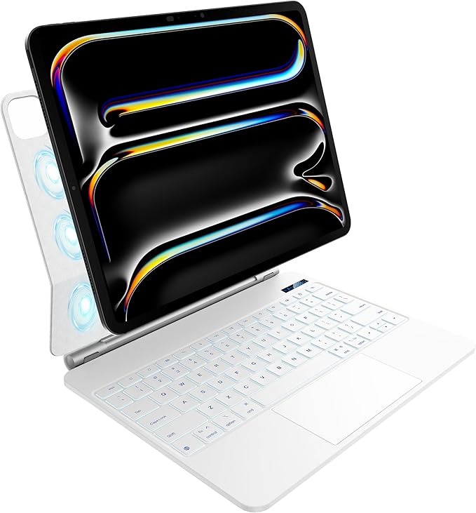 nimin Keyboard Case for iPad Pro 13 inch 2024, Magnetic Attach, 7-Color by nimin