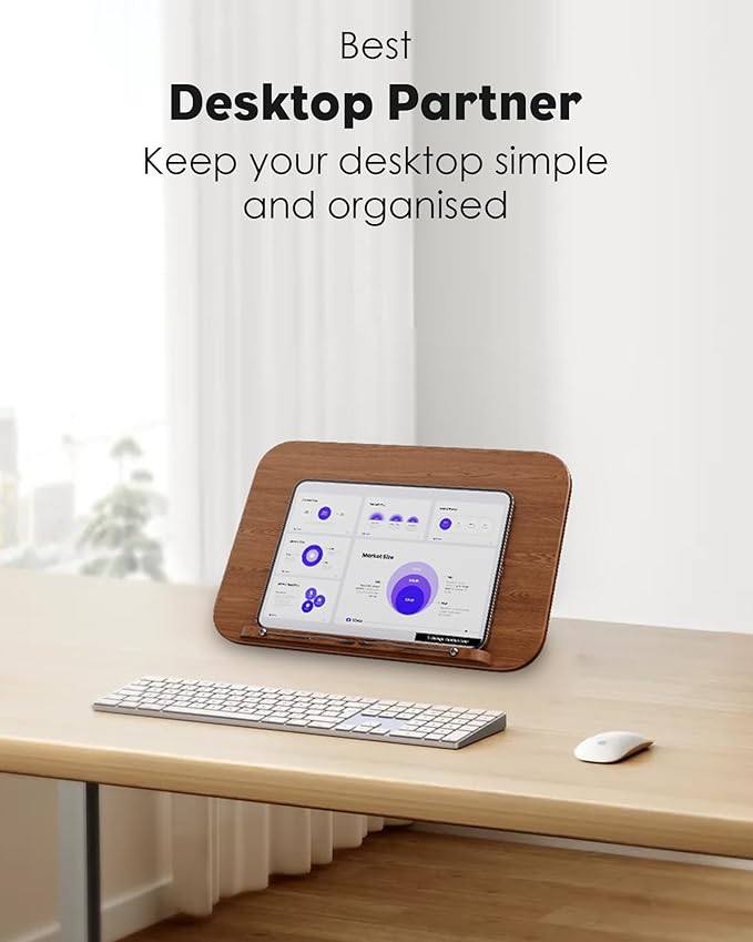 2 in 1 Dual-use Floor Book Stand & Desktop Book Stand, Height Adjustable from - Image 6