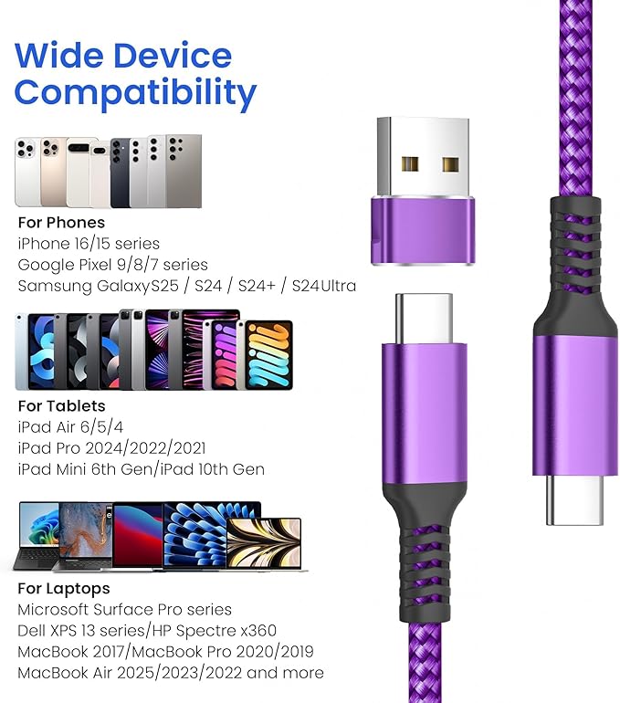 Elebase USB Type C to C 100W Cable 10FT - Image 7