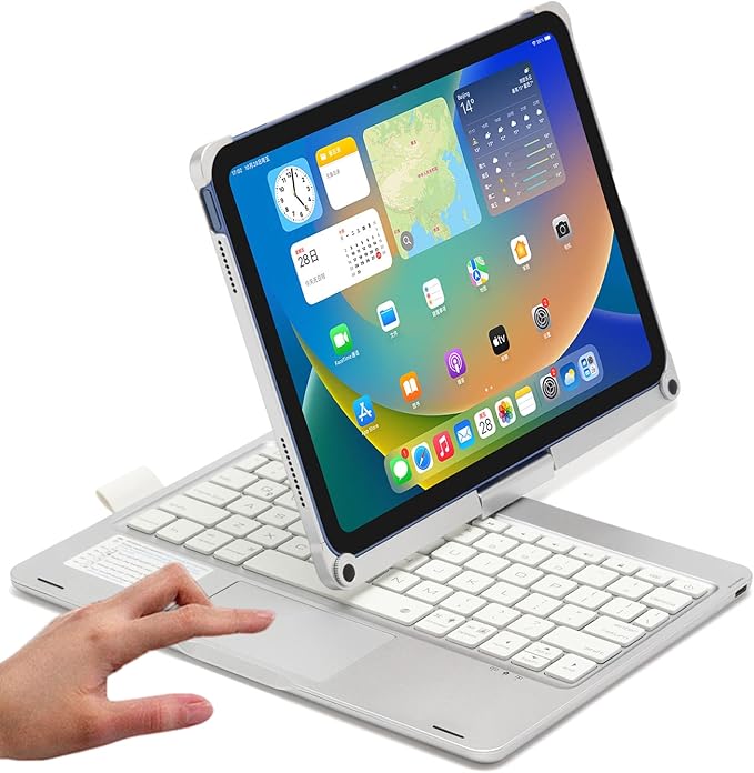 Keyboard Case for iPad 10.2 9th/8th/7th Gen, Rotating Case for iPad9/iPad8/iPad7 by PboyiqiS