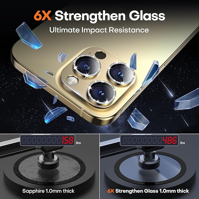 Camera Lens Protector for iPhone 16 Pro Max/16 Pro/iPhone 15 Pro Max/15 - Image 6