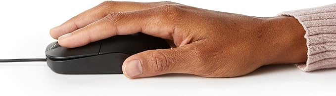 Amazon Basics 3-Button Wired USB Computer Mouse - Image 3