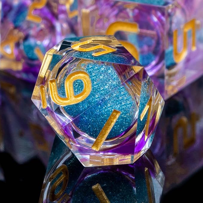 ARUOHHA Liquid Core DND Dice Set, Role Playing Dice Set D20 D12 D10 D8 D6 D4 - Image 4
