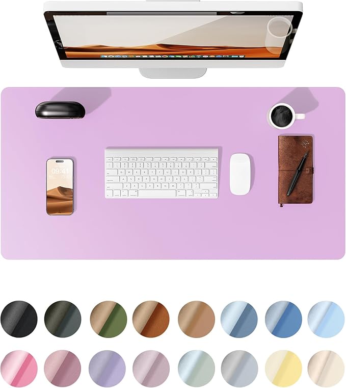 YSAGi Leather Desk Pad Protector, Office Desk Mat, Large Mouse Pad, Non-Slip PU by YSAGi