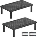 BONTEC 2 Pack 3 Height Adjustable Monitor Stand Riser by BONTEC