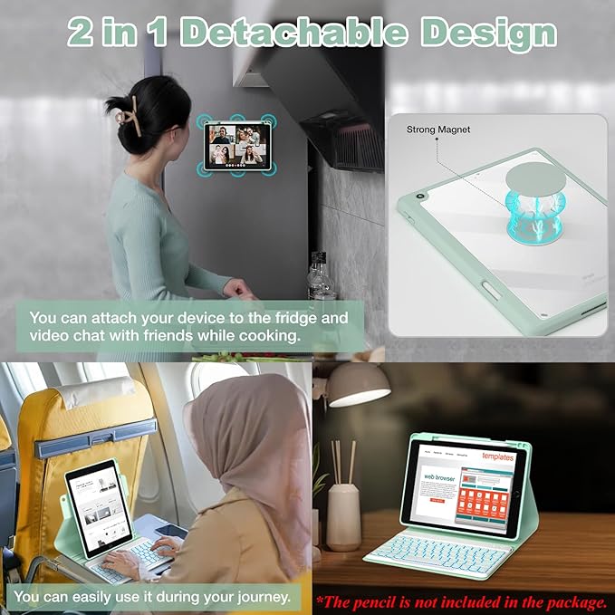 BLUTLOTUS Keyboard Case for iPad 7th/8th/9th Generation 10.2'' 2019/2020/2021 - Image 6