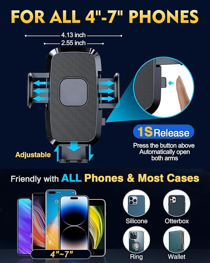 Phone Holders for Your Car, 2025 New Car Phone Holder Cell Smartphone Mount - Image 5