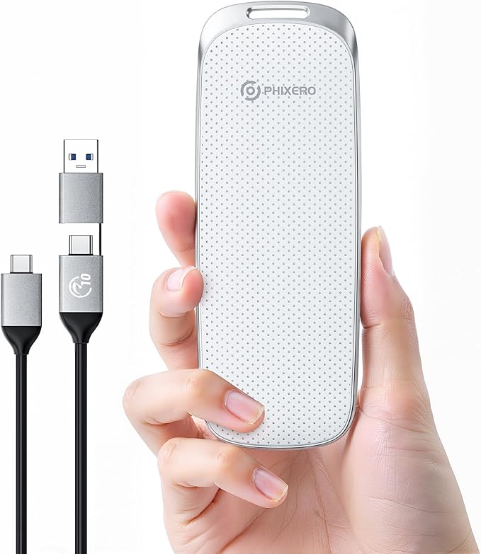 PHIXERO P10PRO External NVMe SSD 256GB, USB 3.2 Gen2, Includes 2-in-1 USB C by ProvidingSolutionsforDataStorage