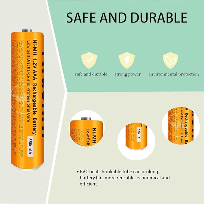 4 Pack NI-MH AAA Rechargeable Battery - Image 4