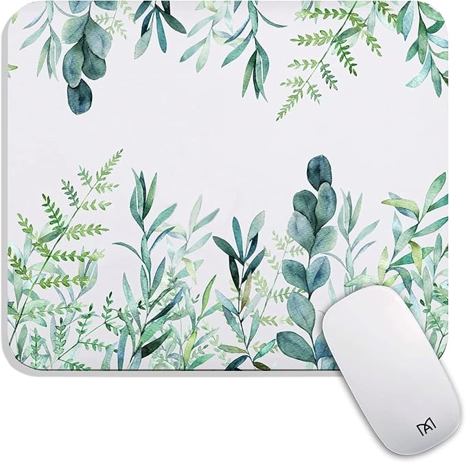 Square Mouse Pad Green Grass, Personalized Premium-Textured Custom Mouse Mat by Armanza