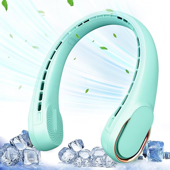 Portable Neck Fan, Neck Fans for Women, 4000 mAh Rechargeable Personal Fan by ASNUG