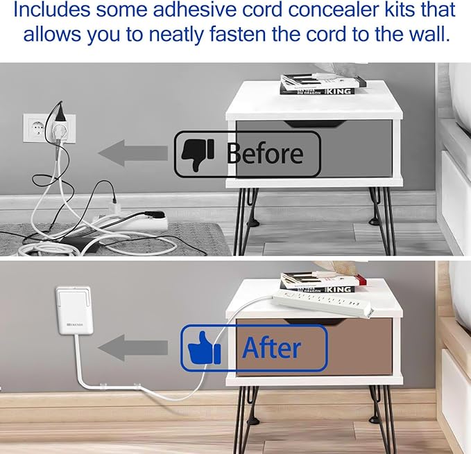 6FT Ultra-Thin Flat Plug Power Strip - Image 2