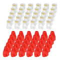 MECCANIXITY 60pcs Cat6 RJ45 Pass Through Connectors, RJ45 Connector 8P8C Gold by MECCANIXITY