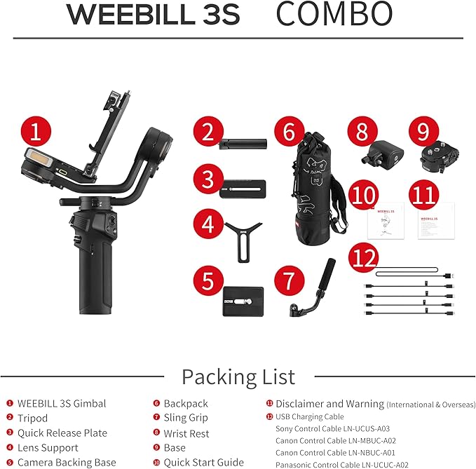 ZHIYUN Weebill 3S Combo Gimbal Stabilizer - Image 9