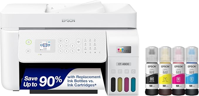 Epson EcoTank ET-4800 Wireless All-in-One Cartridge-Free Supertank Printer & - Image 2