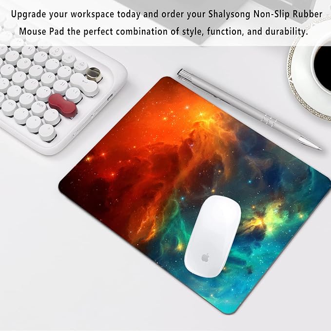 Galaxy Mouse pad, Non-Slip Washable Small Mouse mat 9.5 X 7.9 inch - Image 7