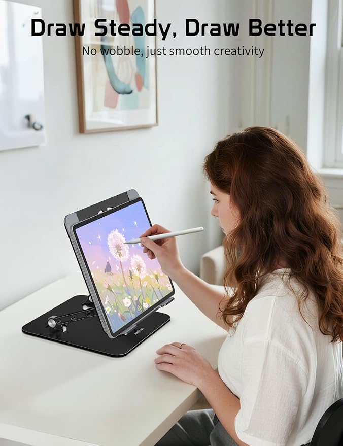 Aluminum Laptop Stand for Desk – Adjustable Ergonomic Laptop Riser, Foldable & - Image 7